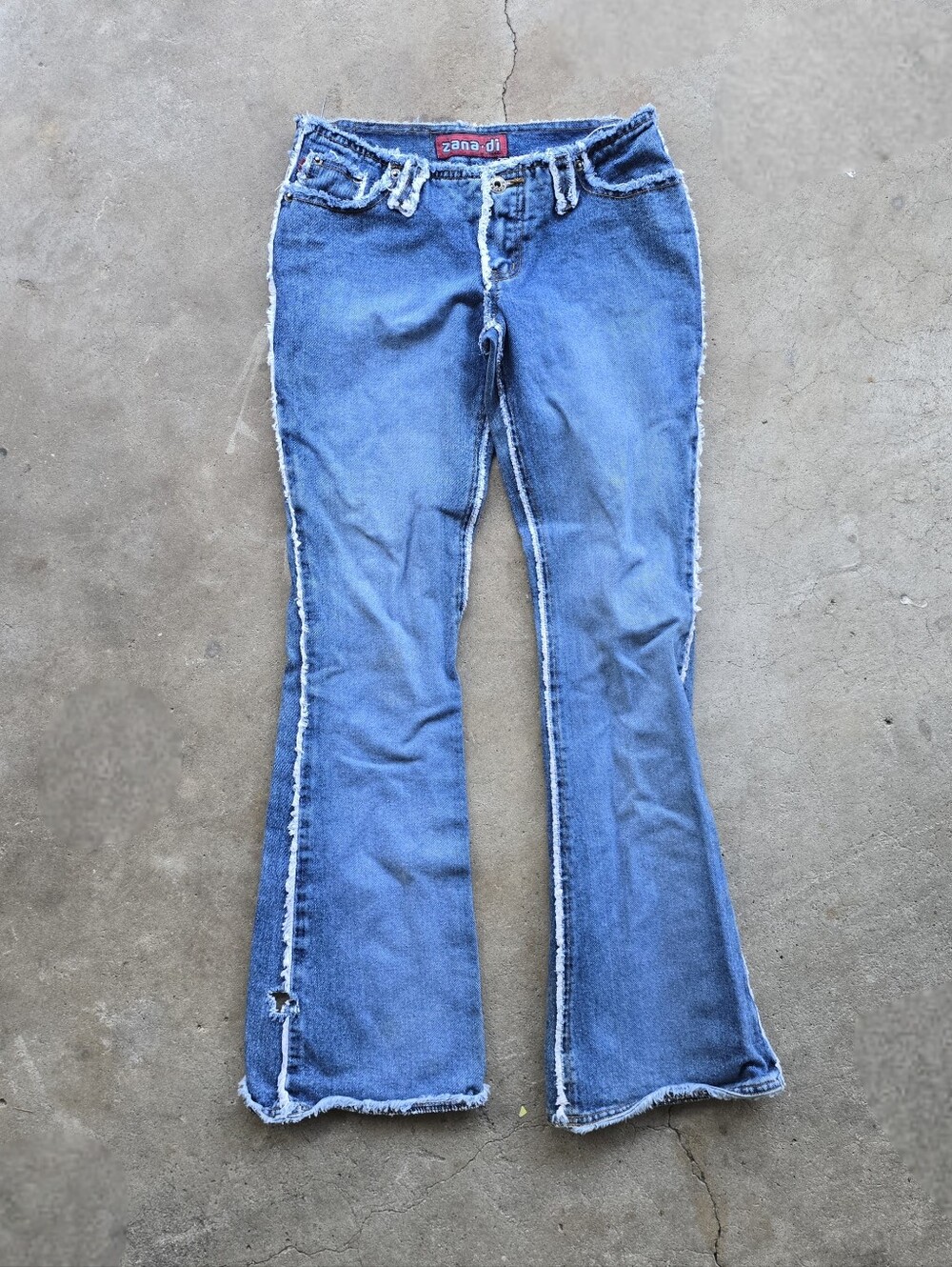 vtg y2k zana di raw hem low rise jeans